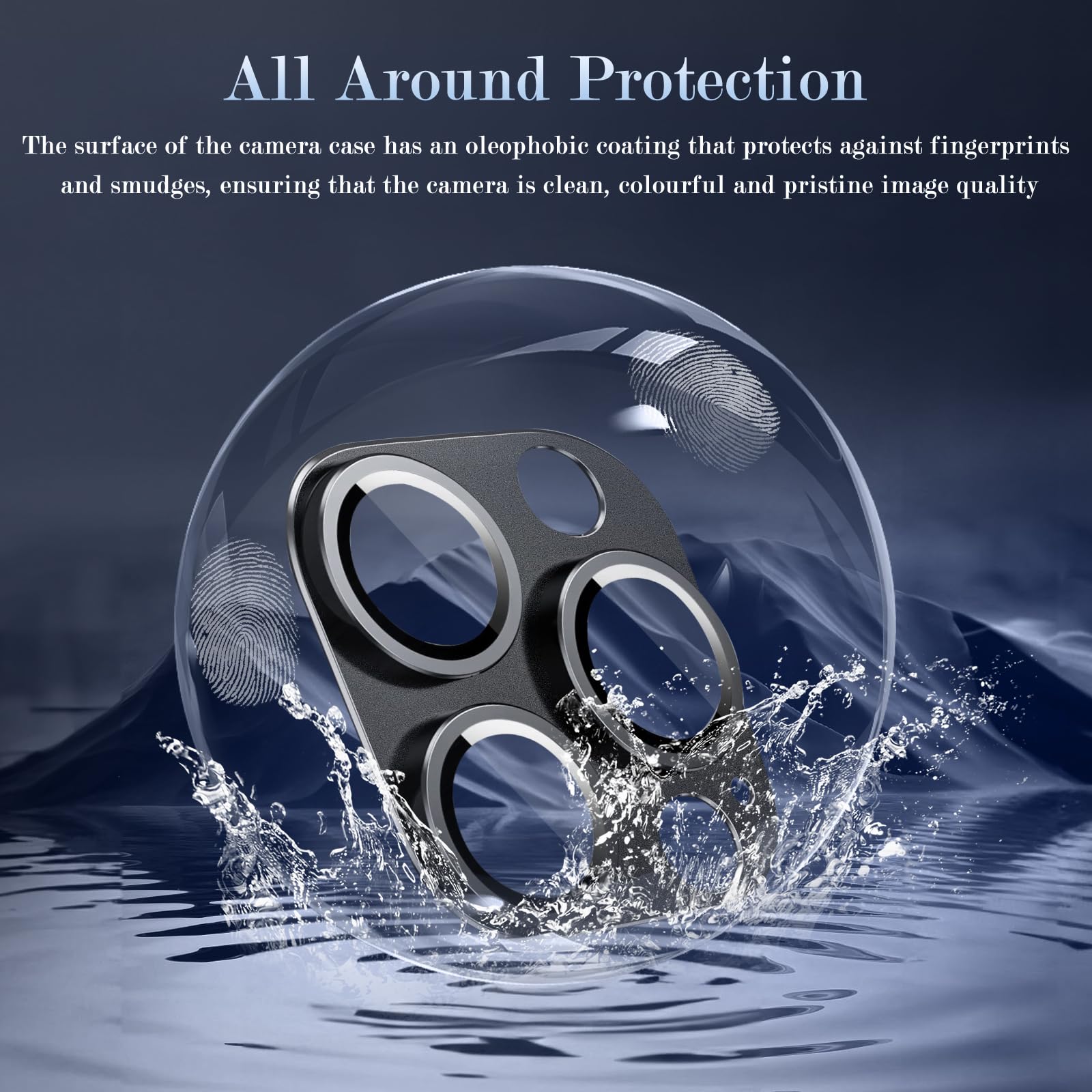 MiRowy iPhone 16 Pro/Pro Max Camera Lens Protector - Premium Tempered Glass with Aluminum Alloy Frame - Scratch Resistant Back Camera Cover for iPhone 16 Pro & 16 Pro Max (Black) - Perfect for Outdoor Adventures, Travel Photography & Daily Protection