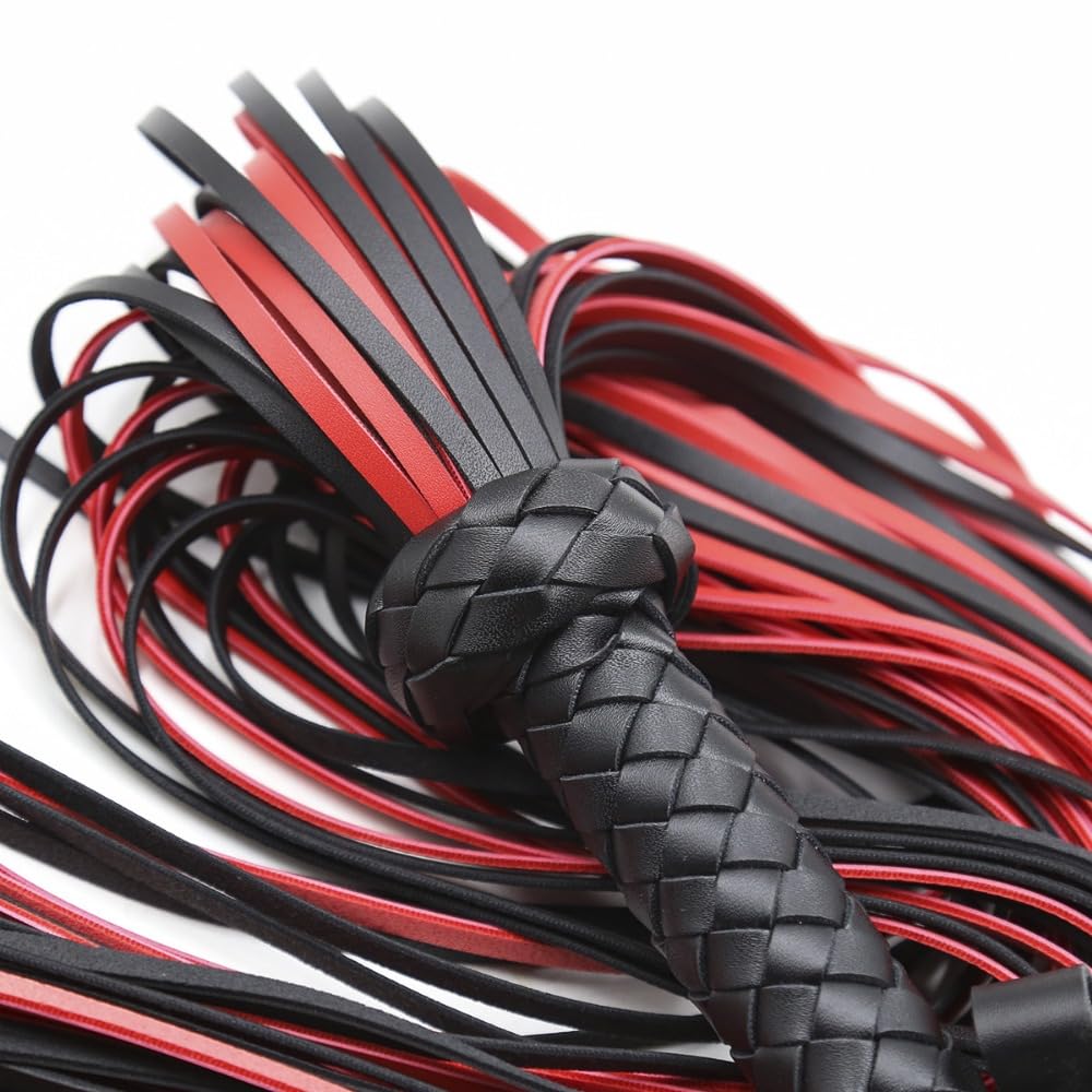 Premium BDSM Whip - PU Leather Spanking Paddle for Couples | Adult Bondage Toy with Flogger & Restraint Features | Perfect for Sensual Play, Roleplay & SM Exploration