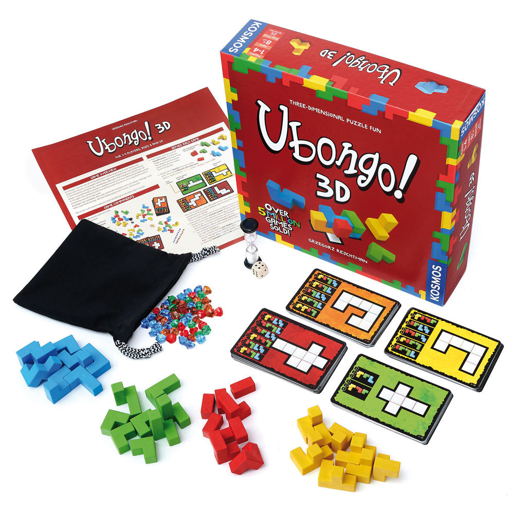 Ubongo 3D Puzzle Game - Brain Teaser & Family Board Game for Kids & Adults - Perfect for Family Game Nights, Classroom Activities & Party Entertainment