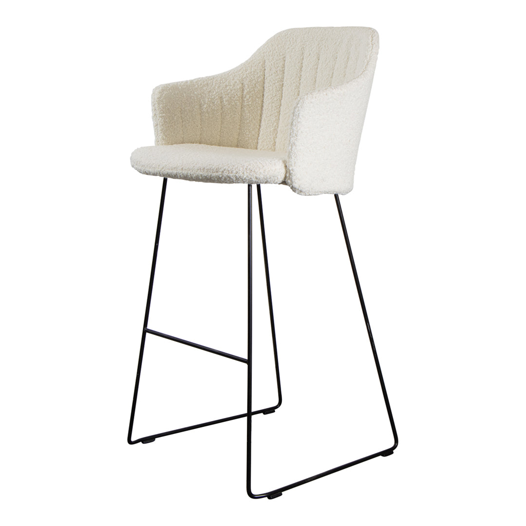 Choice Bar Chair with Sled Base - Comfortable Back & Seat Cushion - Perfect for Home Bars, Kitchen Islands & Entertainment Areas