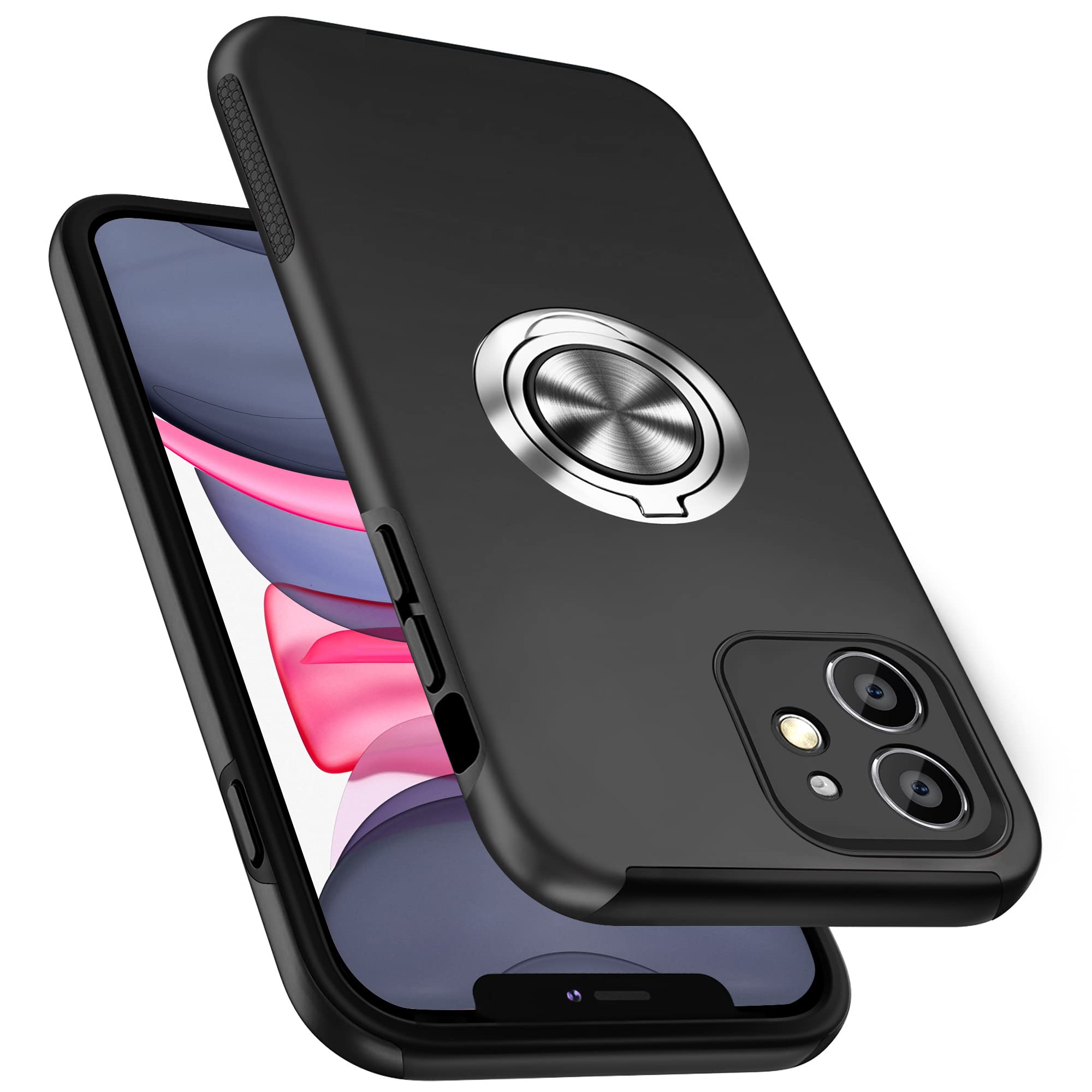 Shockproof iPhone 11 Case with Camera Cover & Kickstand - Military Grade Protection for Work & Travel