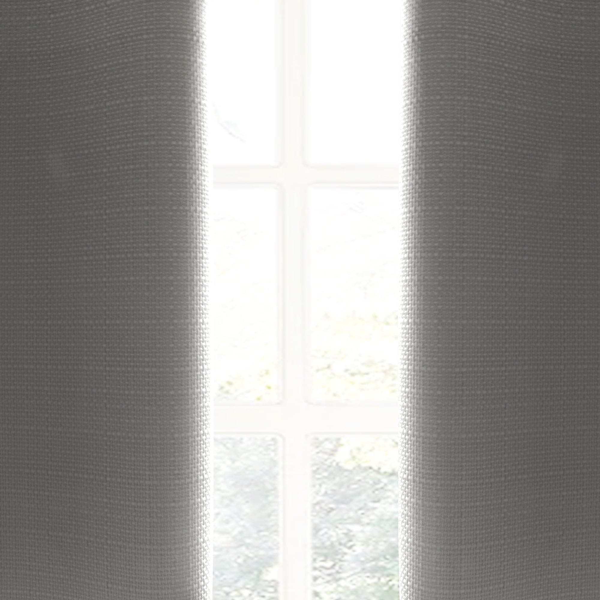 Faux Linen Blackout Curtains for Bedroom - Thermal Insulated Window Drapes for Living Room & Nursery - Noise Reducing Room Darkening Panels (Absolute Black)