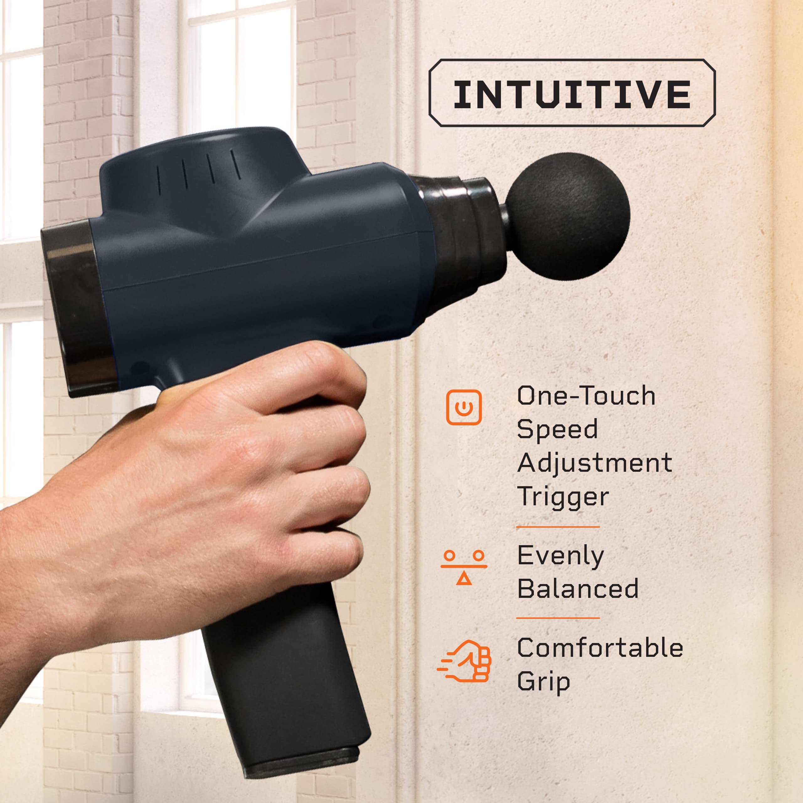 LifePro Sonic Pro Percussion Massage Gun - Deep Tissue Muscle Massager for Athletes & Pain Relief with 8 Attachments - Handheld Electric Massage Gun for Neck, Back, Shoulder & Leg Pain - Perfect for Post-Workout Recovery, Muscle Therapy & Relaxation at Home/Gym/Travel
