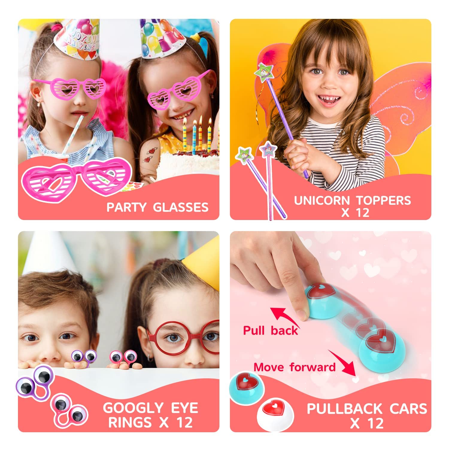 TOY Life 630 Pcs Valentine's Day Party Favors for Kids - Classroom Exchange Gifts, Goodie Bags, Cards & Love Stickers - Perfect for School Valentine's Parties & Gift Exchanges
