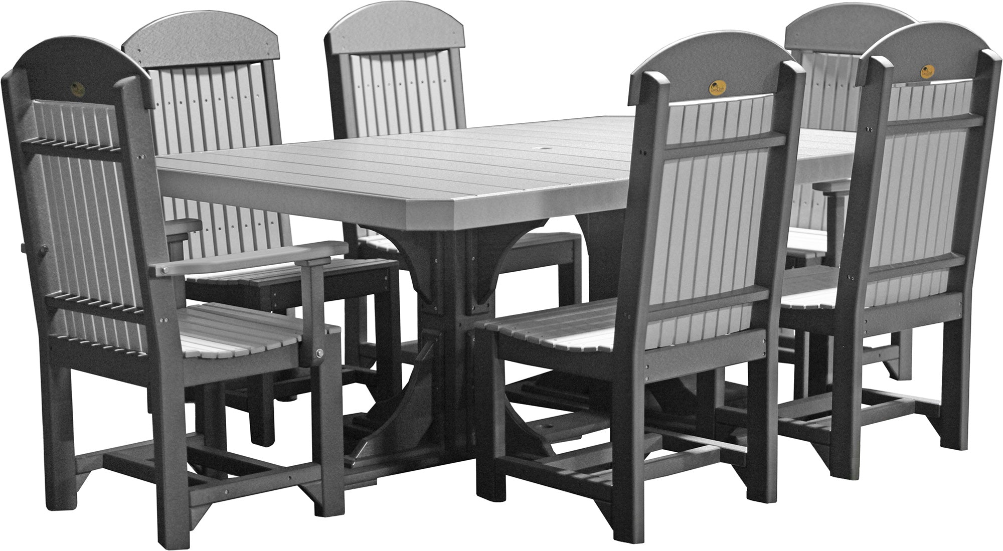 LuxCraft 4' x 6' Rectangle Dining Table Set - Modern Kitchen & Dining Room Furniture for Family Gatherings & Dinner Parties