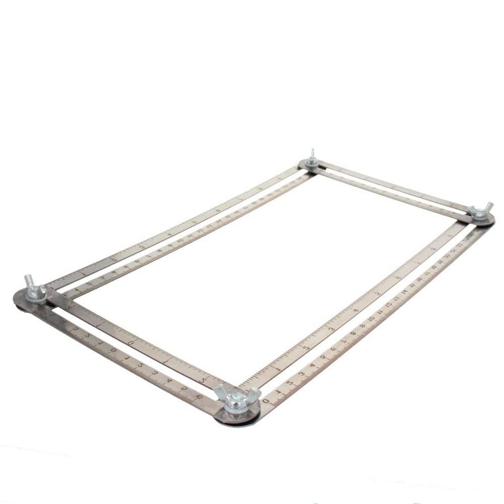 Utoolmart 4-Sided Multi Angle Measuring Ruler - 12.2 Inch Stainless Steel Angle Finder Tool for Builders, Carpenters & DIY Projects - Perfect for Woodworking, Metal Fabrication and Home Renovation (Silver)