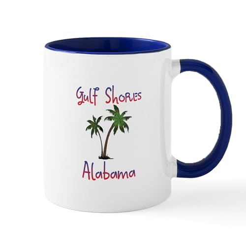White/Navy Inside - Gulf Shores Alabama Mugs