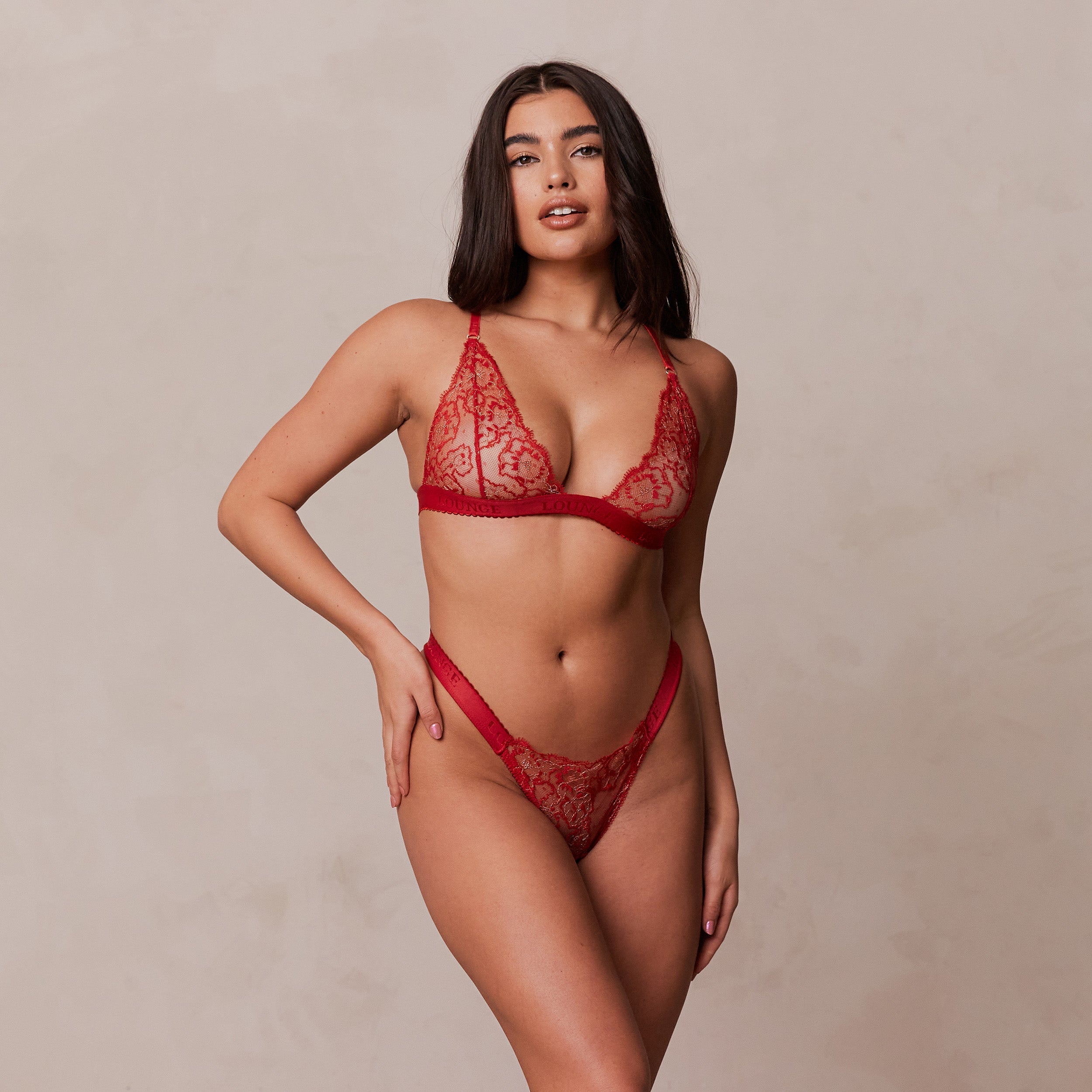 Embroidered Triangle Bra - Comfortable Lace Bralette for Women, Maroon - Perfect for Yoga, Lounge & Everyday Wear