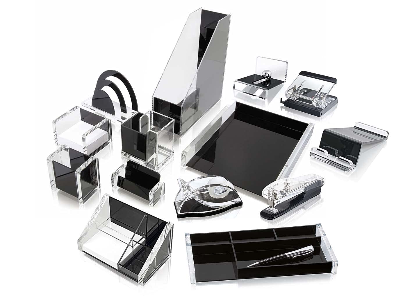 Premium Acrylic Memo Box - Clear Transparent Desktop Organizer for Notes, Photos & Office Supplies | Perfect for Home, Office & School Organization
