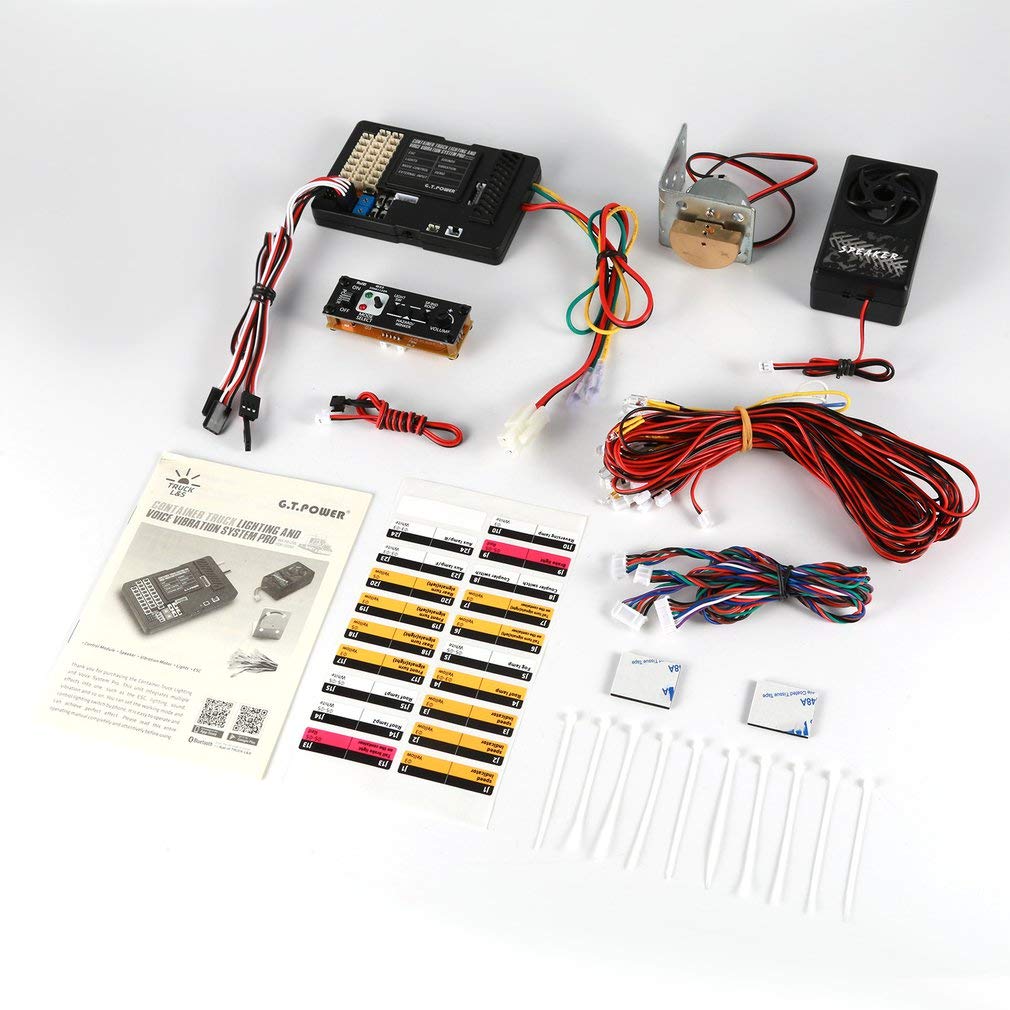 G.T.Power RC Car Lighting & Vibration System PRO with APP Control - ESC Mode for Container Trucks & Parts Accessories | Perfect for Off-Road Racing & Night Driving Scenes