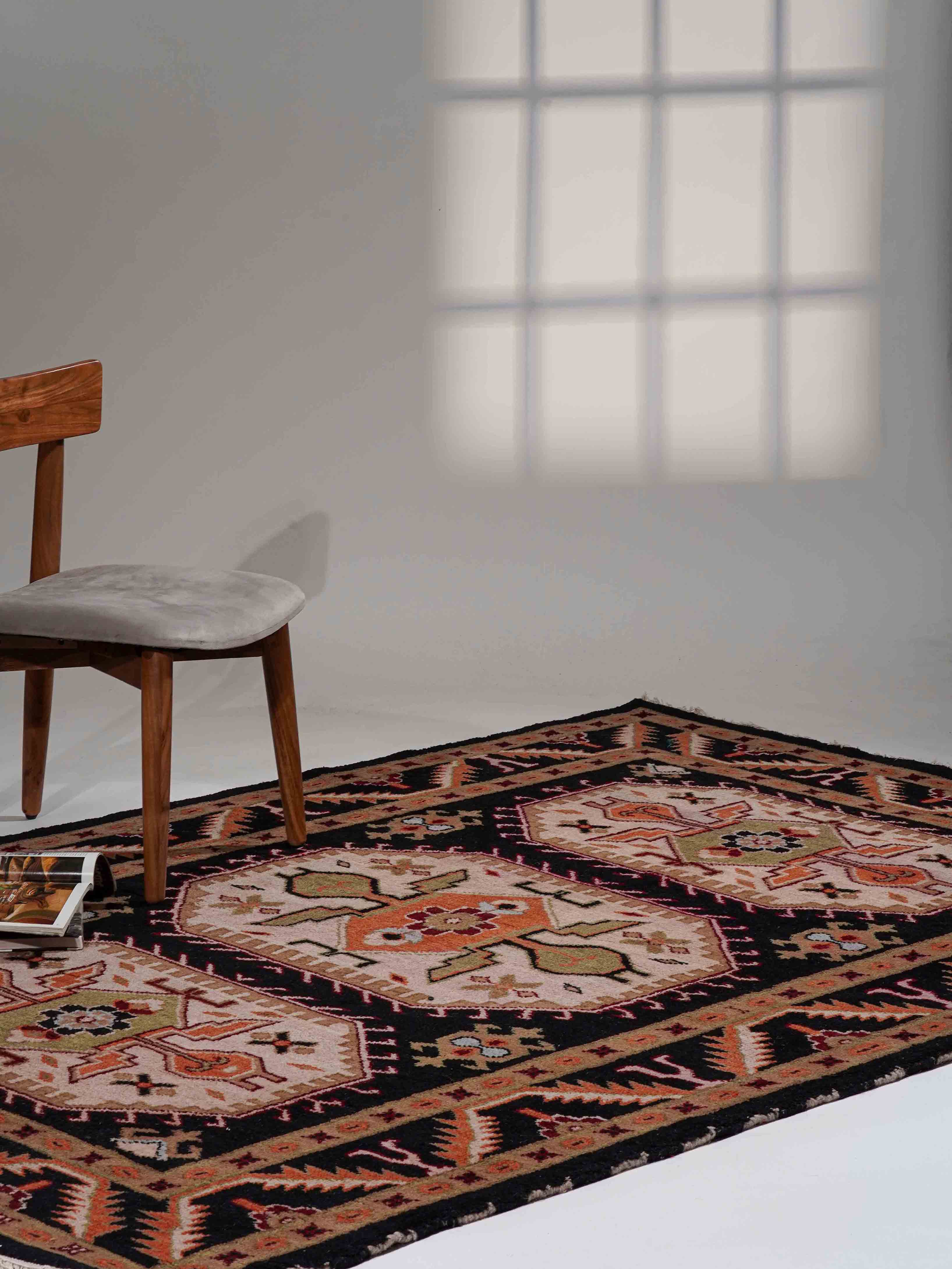 Hand-Knotted Afghan Shirvan Rug - Authentic Persian Design for Living Room, Bedroom & Home Decor