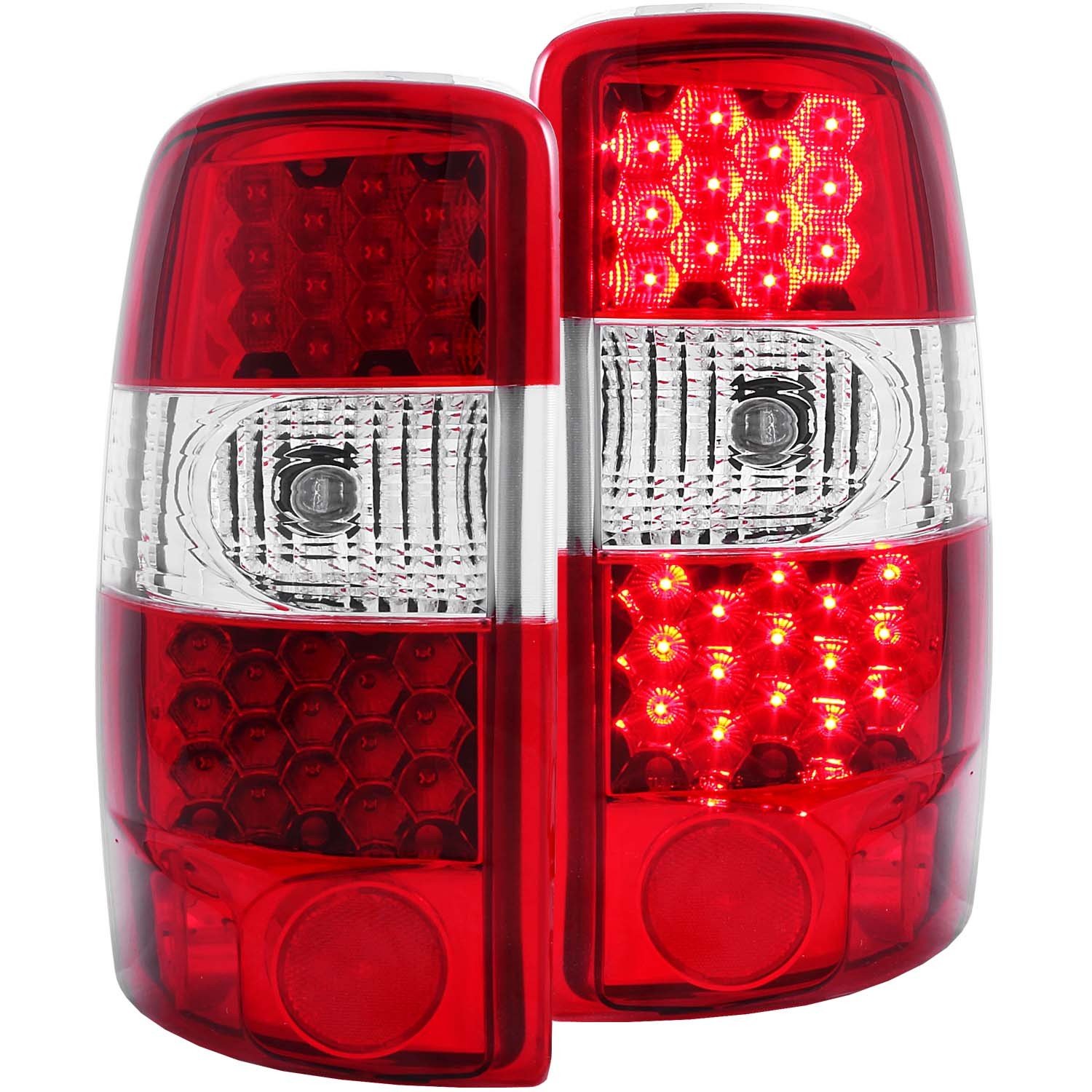 HEADLIGHTSDEPOT LED Tail Lights for Chevrolet GMC Suburban Tahoe Yukon Denali XL 1500 (2000-2006) - Pair of Left Driver & Right Passenger Side Brake Lights - Durable Replacement for Night Driving & Enhanced Safety