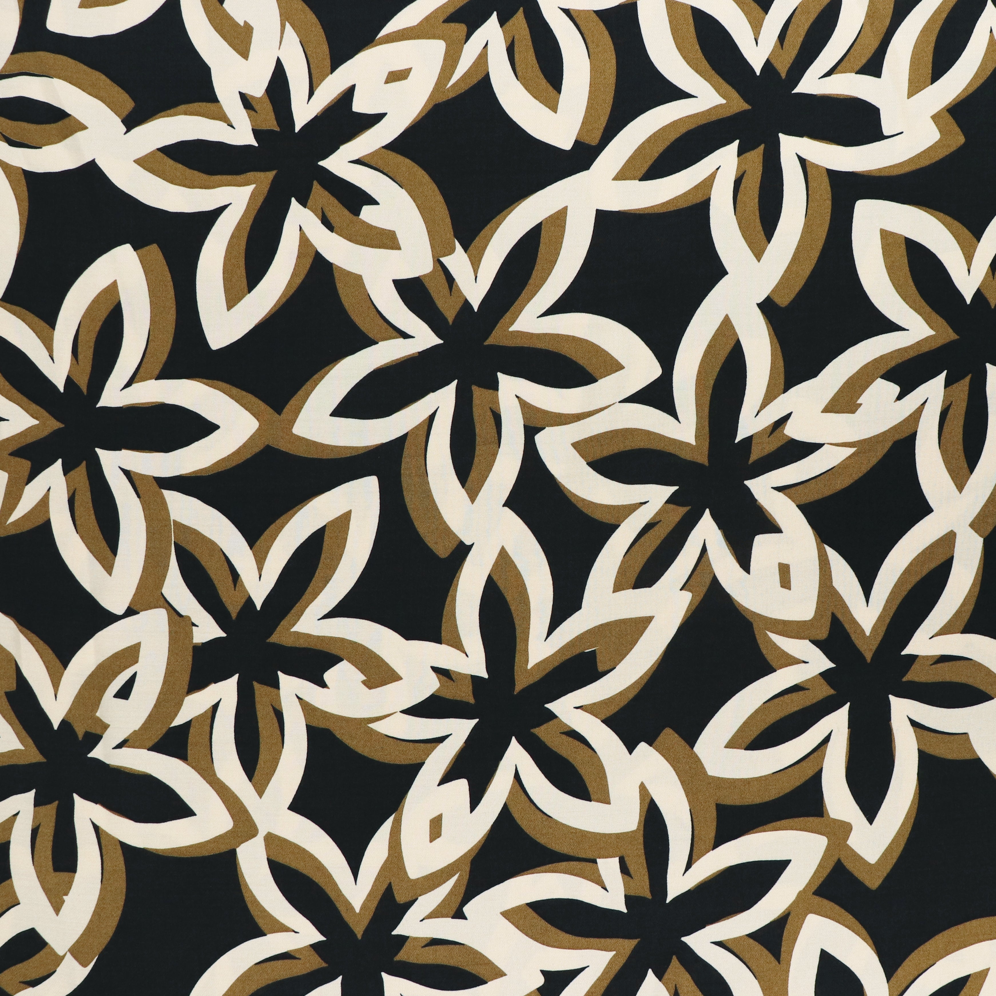 Luxury Viscose Satin Fabric with Star Floral Pattern - Perfect for Dresses, Scarves & Home Decor