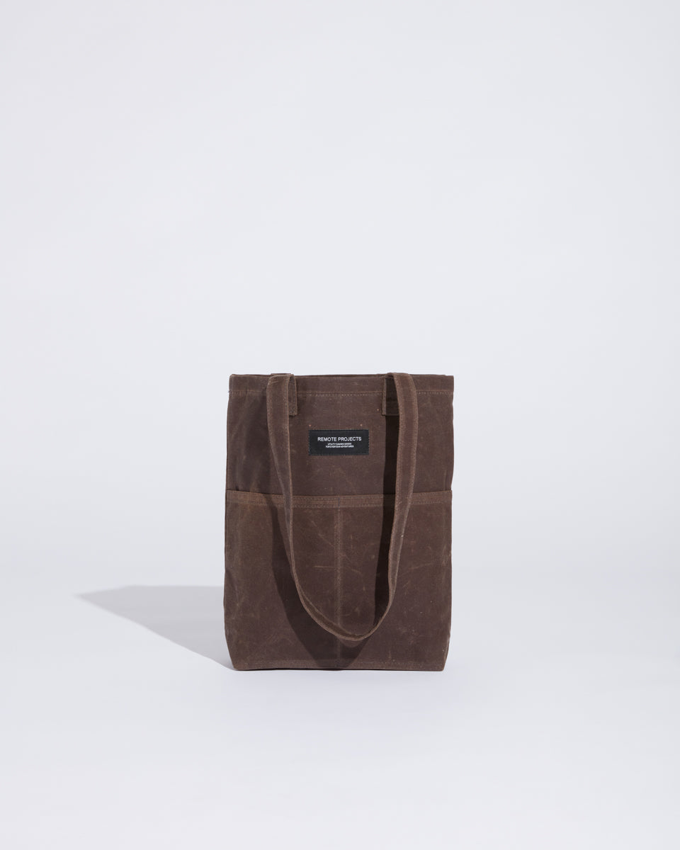 EASY TOTE IRONBARK - Durable Canvas Shopping Bag with Leather Handles for Groceries, Beach Trips & Daily Use