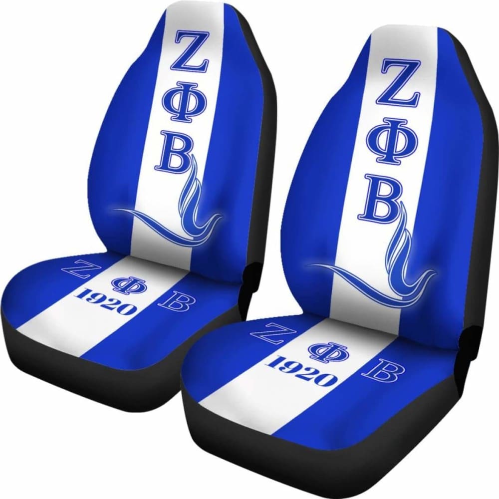 Premium African Print Car Seat Cover - Zeta Phi Beta Dove Symbol Design 105905 - Stylish & Durable for Cars, SUVs, and Trucks