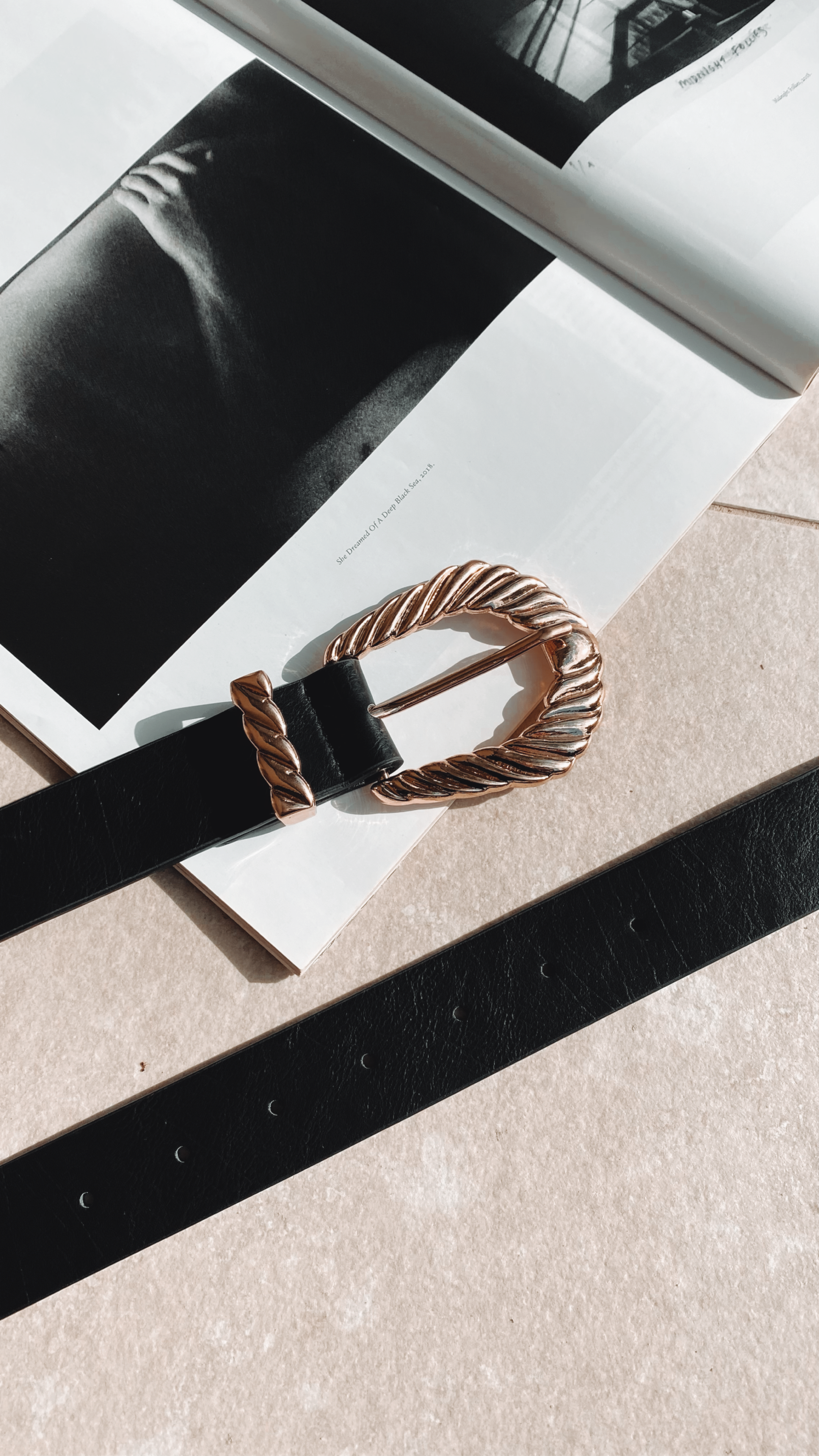 Amelie Twist Buckle Belt for Women - Stylish Black & Gold Waist Belt | Perfect for Jeans, Dresses & Fashion Accessories