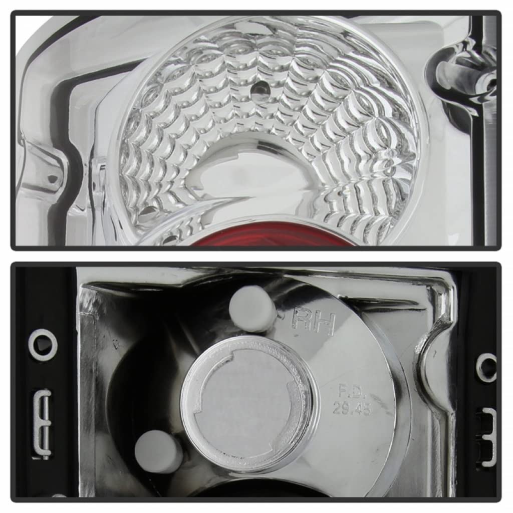 Spyder Euro Style Chrome Tail Lights for Ford E-150 E-250 E-350 Econoline 1995-2002 - Pair (Part #5002921) | Upgrade Your Van's Rear Lighting for Enhanced Style & Nighttime Visibility