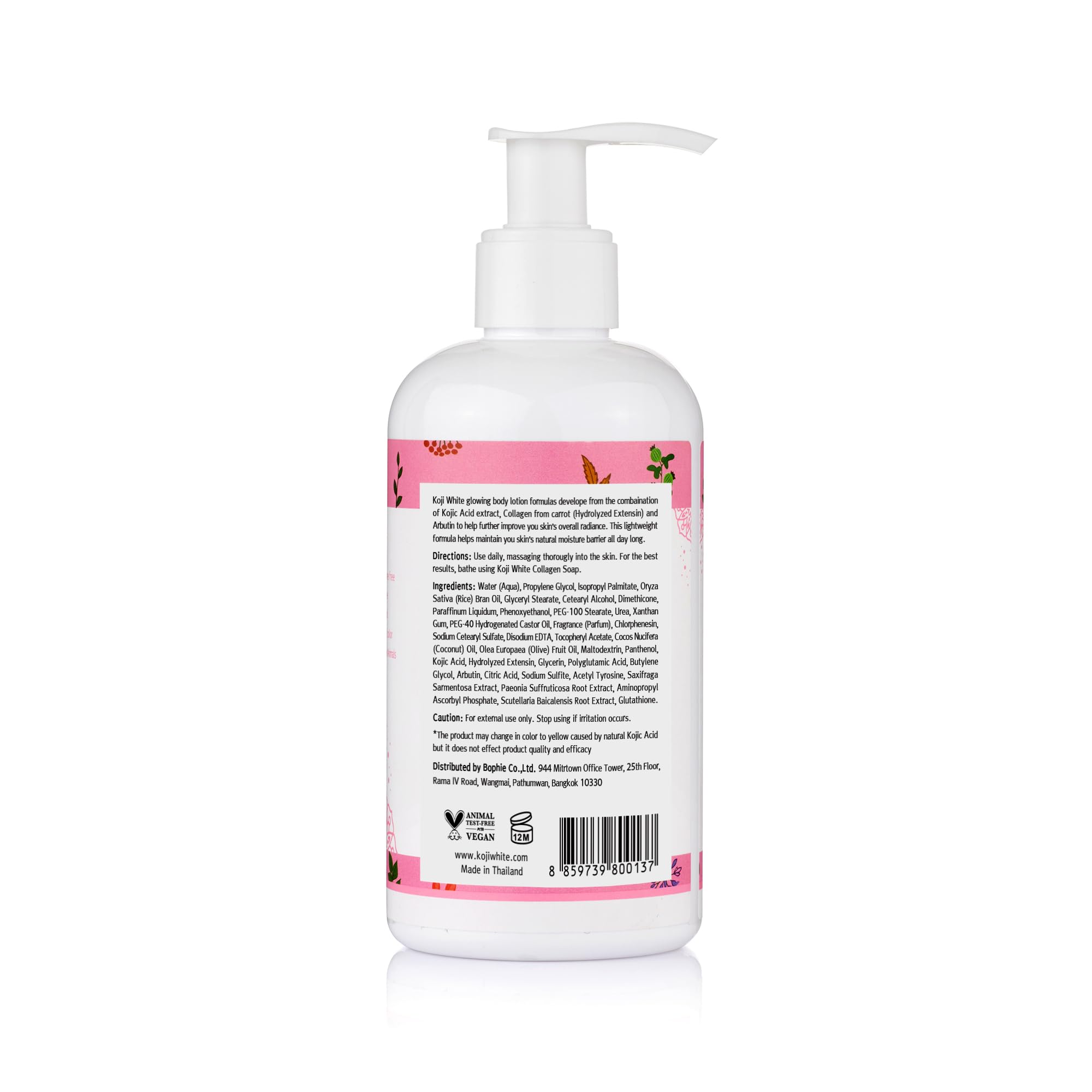 Koji White Kojic Acid & Collagen Body Lotion - Skin Brightening Cream with Arbutin for Glowing, Moisturized & Radiant Complexion - Evens Skin Tone, Vegan Formula, 8.45 Fl Oz (2 Pack) - Perfect for Daily Skincare Routine & Gift Sets for Women
