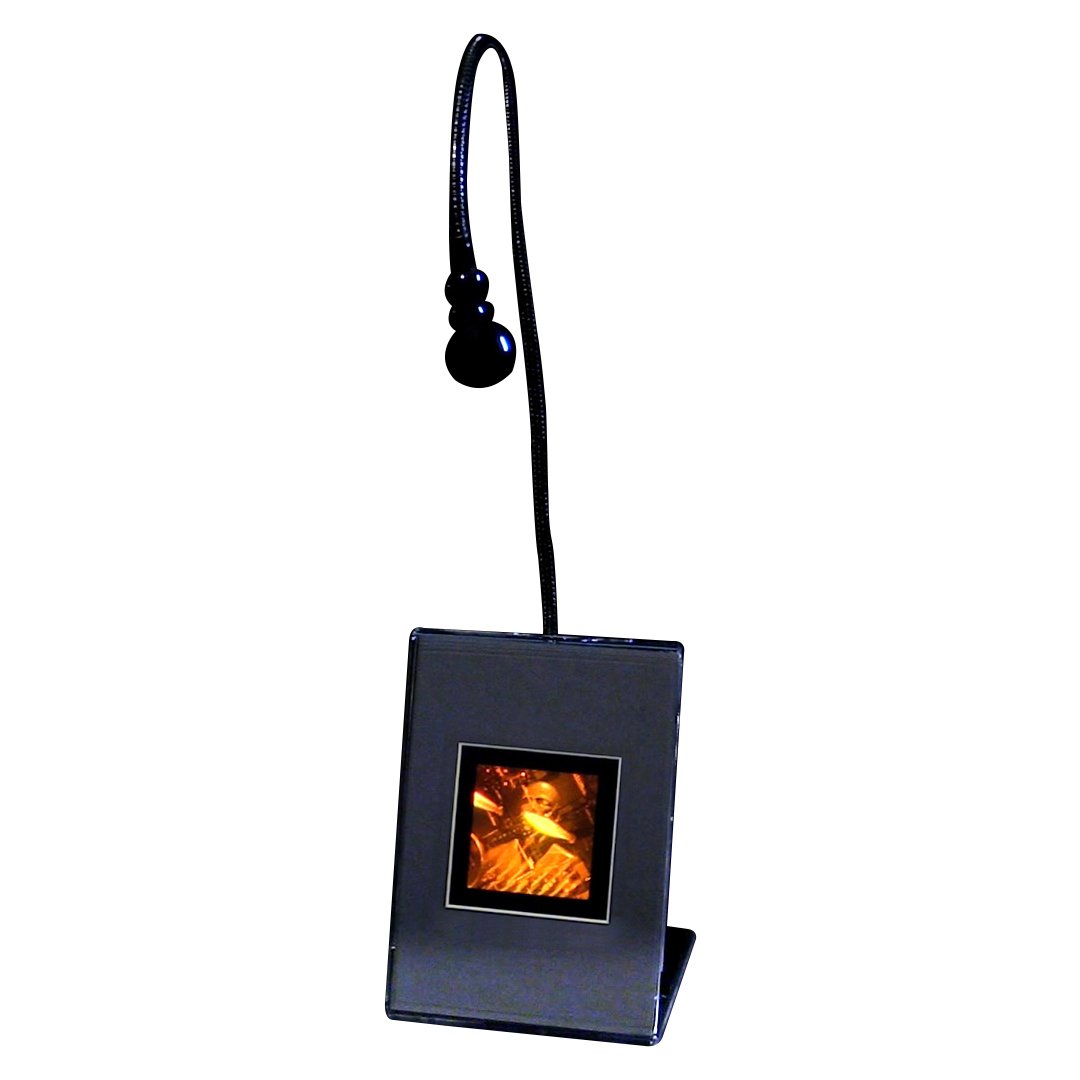 3D Hologram Picture of Man - High Tech Lighted Desk Stand with Photopolymer Film - Perfect for Home Office Decor, Sci-Fi Collectibles & Futuristic Gifts