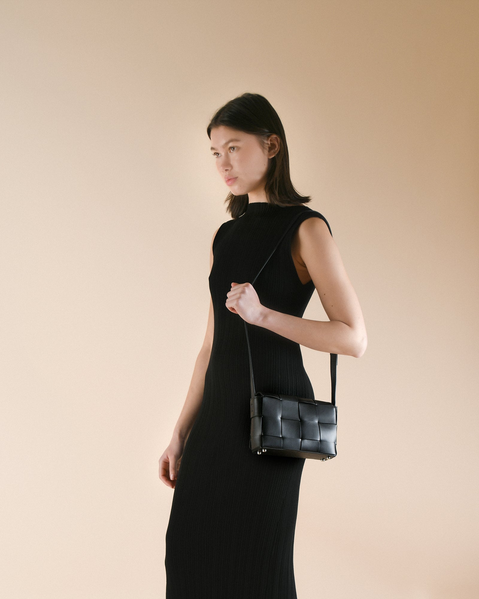 Honey Crossbody Bag for Women - Genuine Black Leather Purse, Small Shoulder Bag for Everyday Use, Travel & Shopping