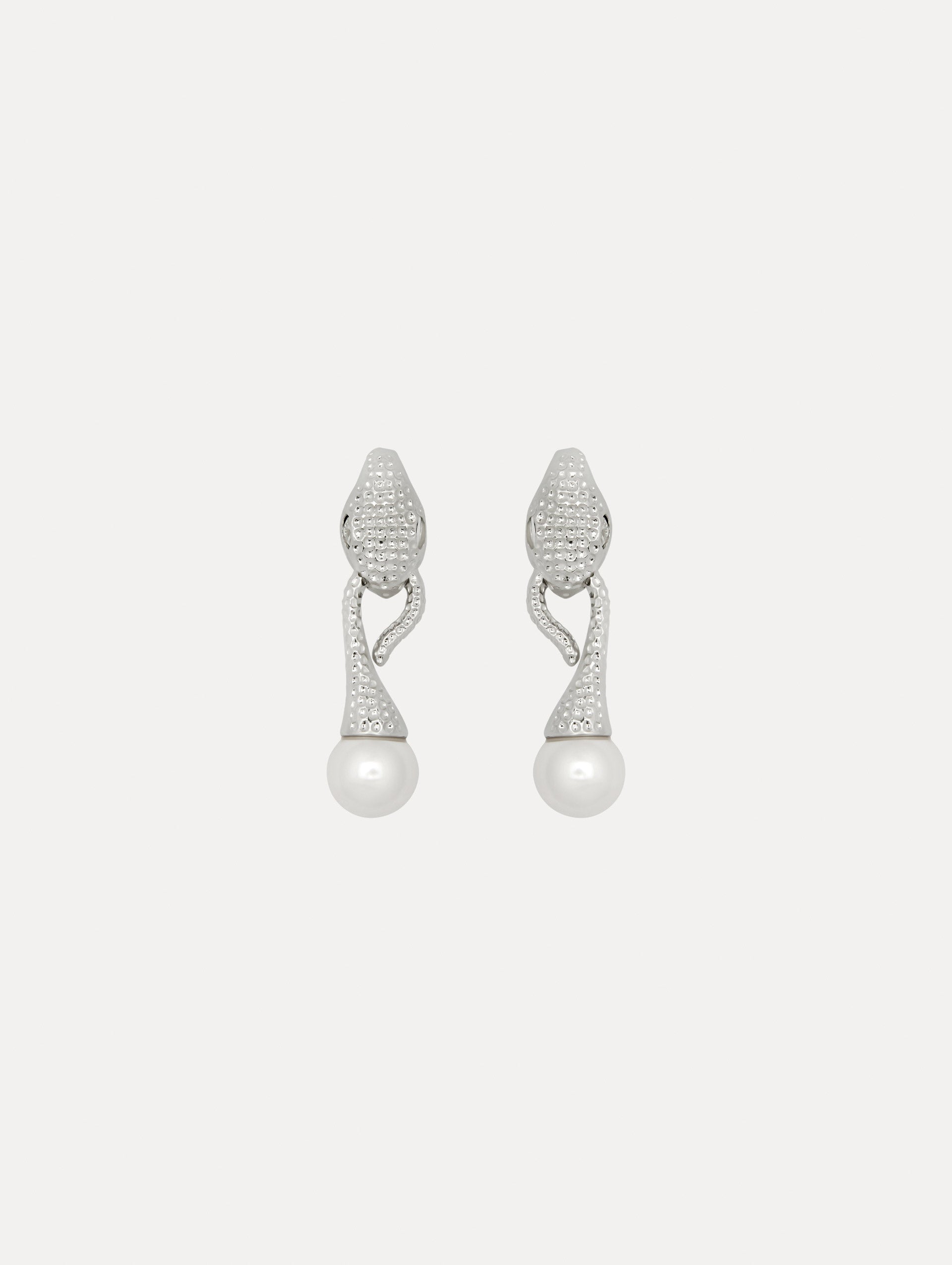 Exquisite Snake Pearl Drop Earrings for Women - Elegant Dangle Jewelry for Parties, Weddings & Special Occasions