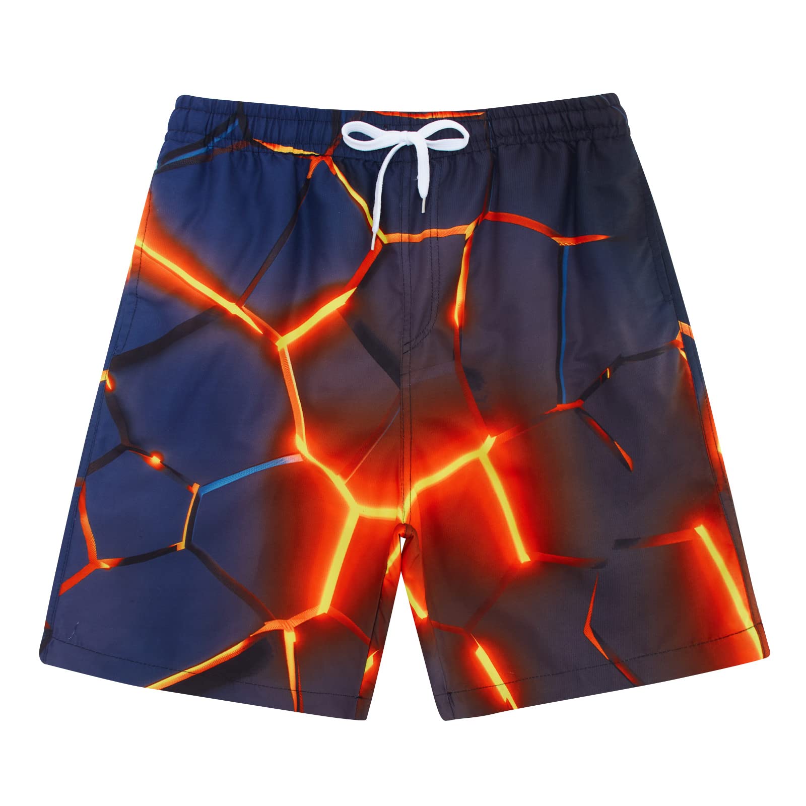 UNICOMIDEA Quick Dry Boys Swim Trunks with Mesh Lining - Comfortable Beach Shorts for Kids Ages 5-14 - Perfect for Swimming, Surfing & Summer Outdoor Activities