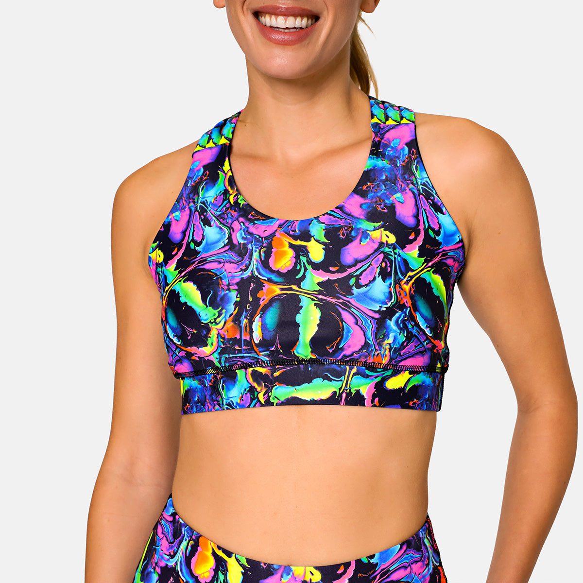 Liquid Glow Cross Back Bra - Seamless Sports Bra for Yoga, Running & Workouts - Comfortable & Supportive Activewear for Women