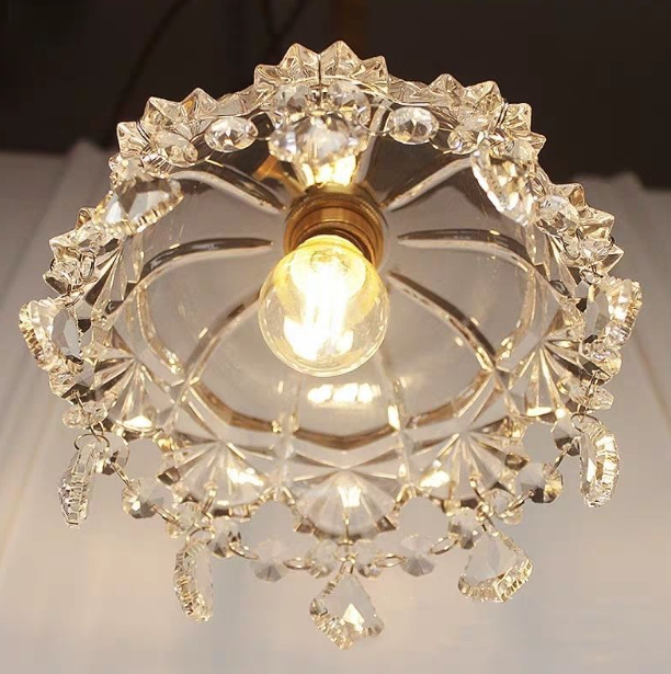 Modern LED Crystal Glass Pendant Light - Elegant Fashion Design for Dining Room, Bedroom, or Living Room Lighting