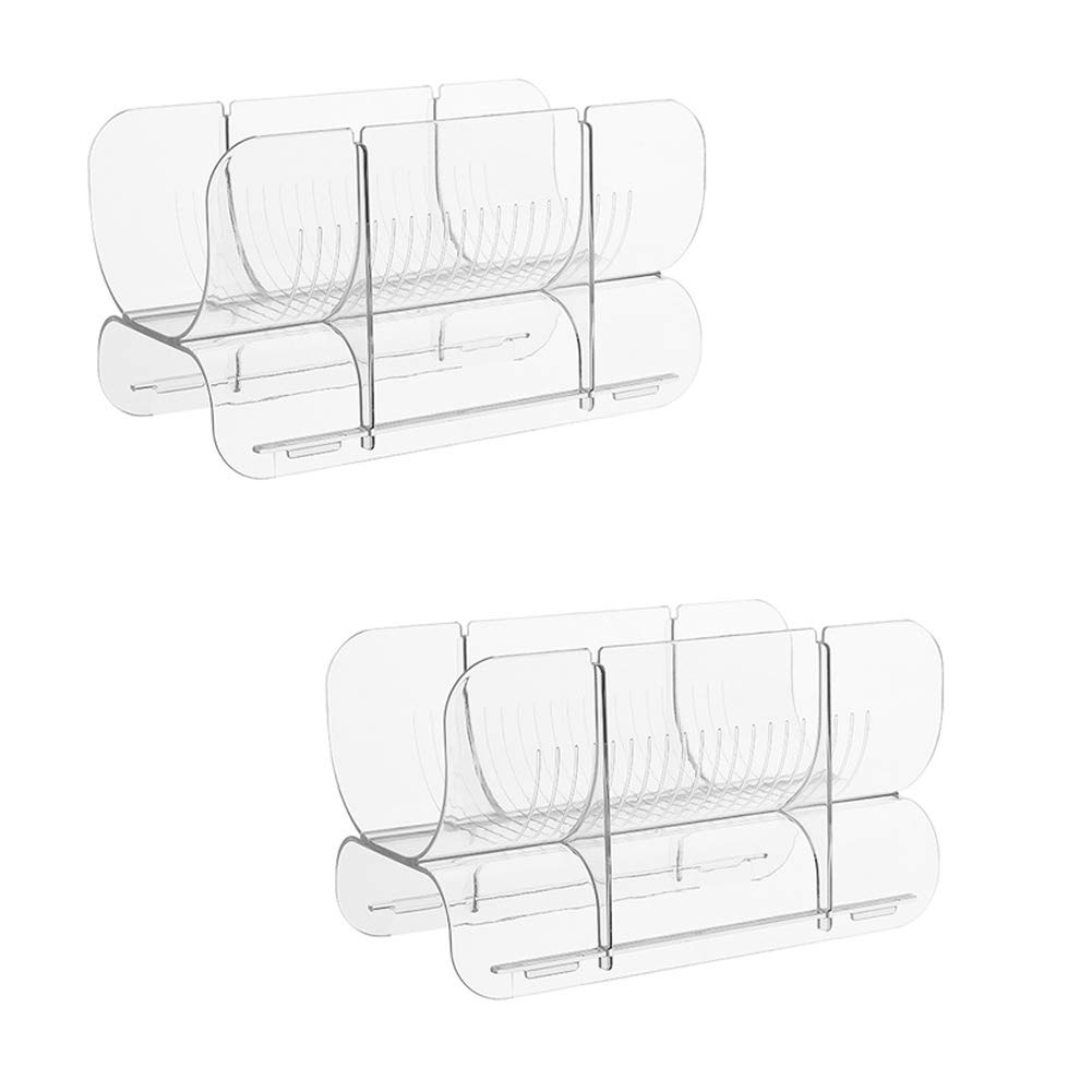 Clear Stackable Plastic Free-Standing Wine Rack Organizer - Holds 2 Bottles of Wine, Beer, Soda or Water - Perfect for Kitchen, Bar, Pantry or Dining Room Storage
