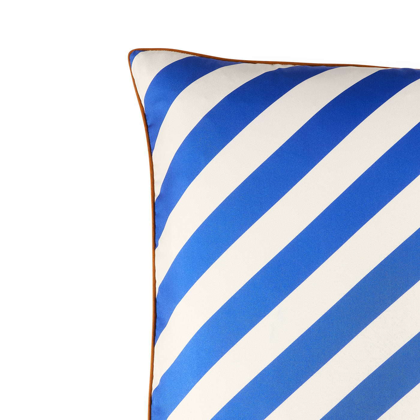 Cabana Blue and Ivory Silk Pillow - Luxury Decorative Throw Pillow for Sofa, Bed, Couch - Perfect for Home Decor, Living Room, Bedroom, and Nursery