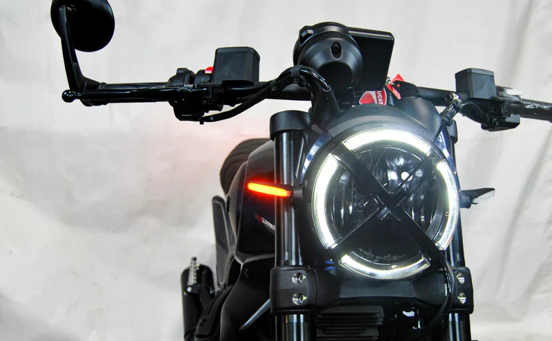 Ducati Scrambler Next Gen 800 Front Turn Signals (2023-Present) - LED Motorcycle Indicators for Improved Visibility & Safety - Perfect for Urban Commuting & Adventure Riding