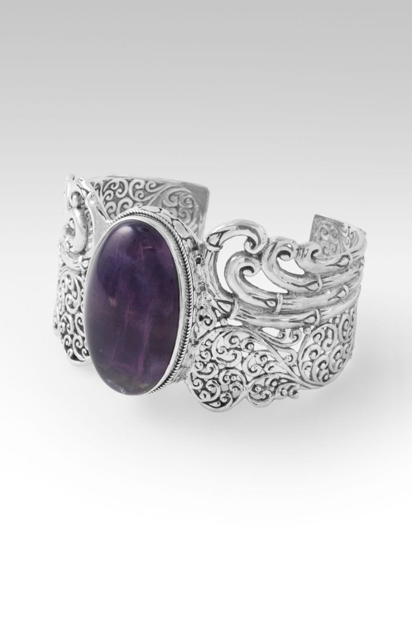 Happy are Those Cuff™ in Rainbow Fluorite - Elegant Adjustable Crystal Bracelet for Women, Healing Stone Jewelry Gift for Meditation, Yoga & Positive Energy (Perfect for Spiritual Healing & Chakra Balancing)