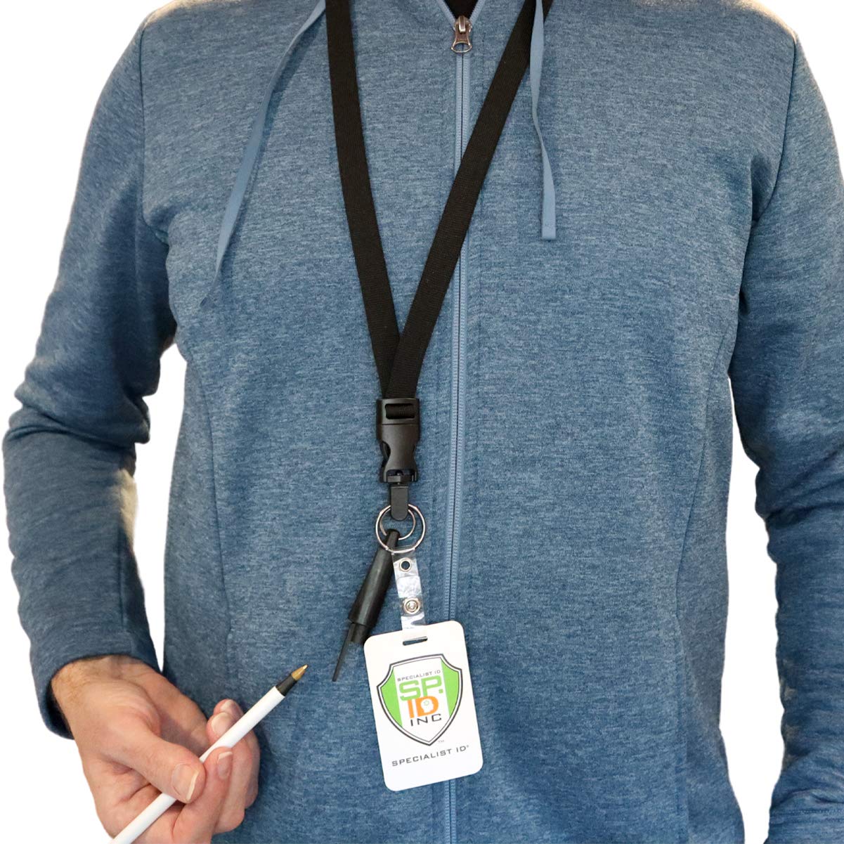 All-in-One Lanyard with Pen & ID Holder - for Teachers, Nurses, Office Use