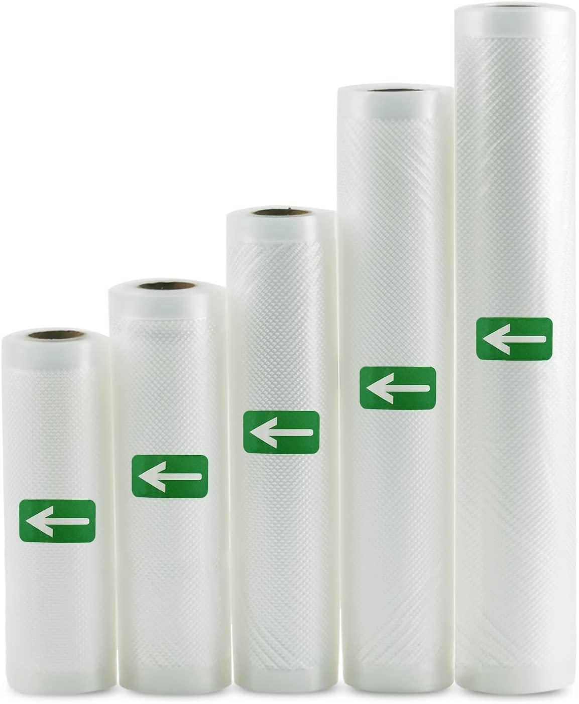 Commercial Grade Vacuum Sealer Bags - 5 Pack Food Storage Rolls (5.9