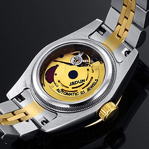 OLEVS Women's Automatic Watch - Gold Stainless Steel Waterproof Luxury Dress Watch with Date Display | Perfect for Business, Evening Events & Formal Occasions