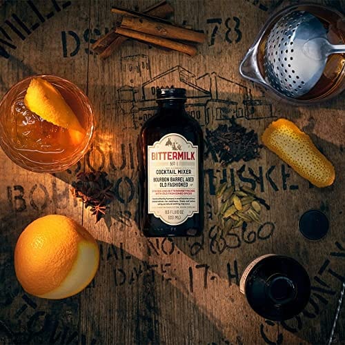 Bittermilk Bestselling Whiskey Cocktail Mix Bundle - No.1 Bourbon Barrel Aged Old Fashioned & No.3 Smoked Whiskey Sour - Makes 34 Drinks - Perfect for Home Bars, Parties & Gifts