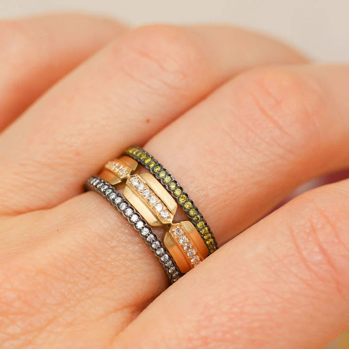 Sethi Couture Scallop White Diamond Wedding Band Ring - Elegant Bridal Jewelry for Engagement, Anniversary & Special Occasions