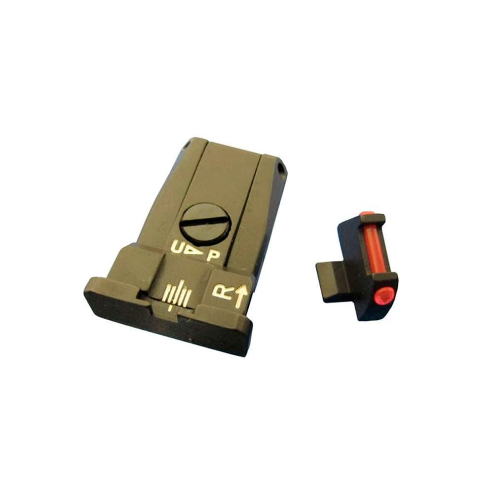 Beretta 92A1/96A1 Fiber Optic Front Sight & Adjustable Rear Sight Kit (EU00070) - Enhanced Accuracy for Target Shooting & Home Defense
