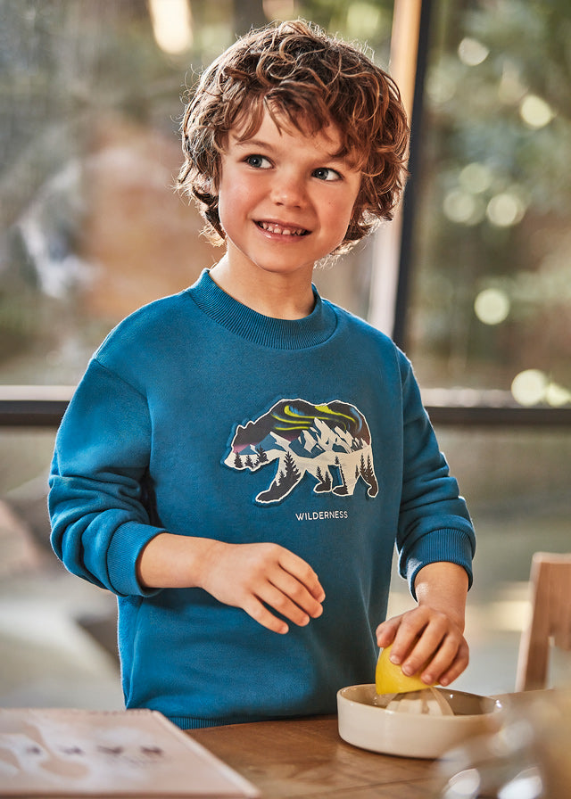 4429 Boys' Pullover Sweater - Atlantic Blue | Warm & Comfortable Knitwear for Kids | Perfect for School, Playdates & Outdoor Activities