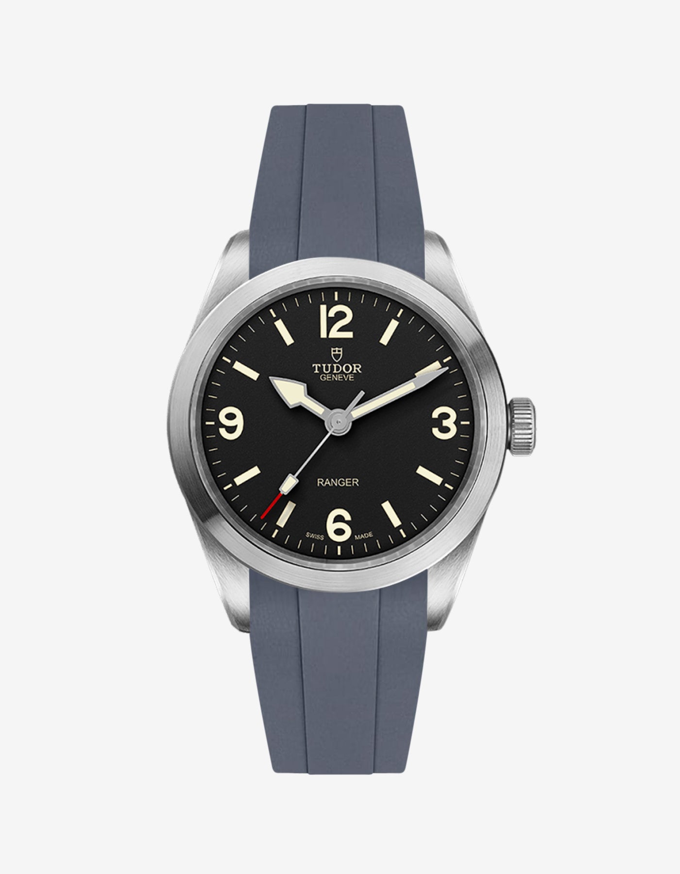 Tudor Ranger 39mm Rubber Watch Band Replacement - Durable & Comfortable Strap for Outdoor Adventures & Water Sports