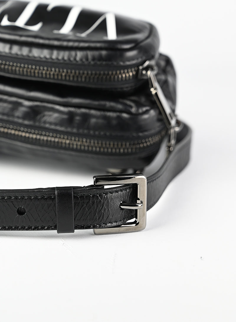 Valentino Black VLTN Crossbody Bag for Women | Luxury Leather Shoulder Purse | Perfect for Parties, Dates & Evening Events