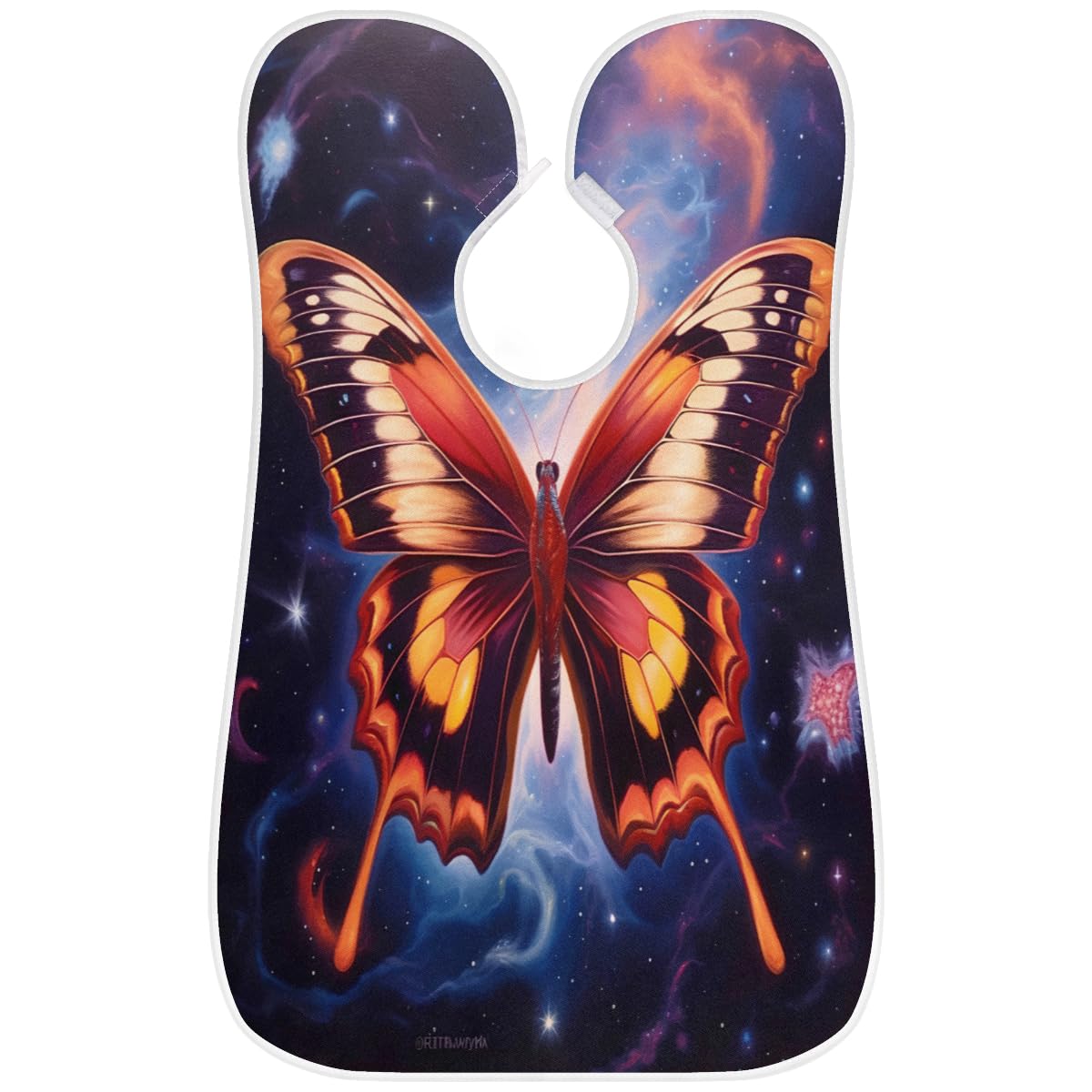 Stylish Butterfly Galaxy Beard Shaving Bib for Men - Waterproof Hair Dye Apron & Makeup Cape for Women - Sink Hair Catcher for Barber Tools - Perfect Gift for Beard Trimming & Haircut (Ideal for Home Salon, Barbershop & DIY Grooming)