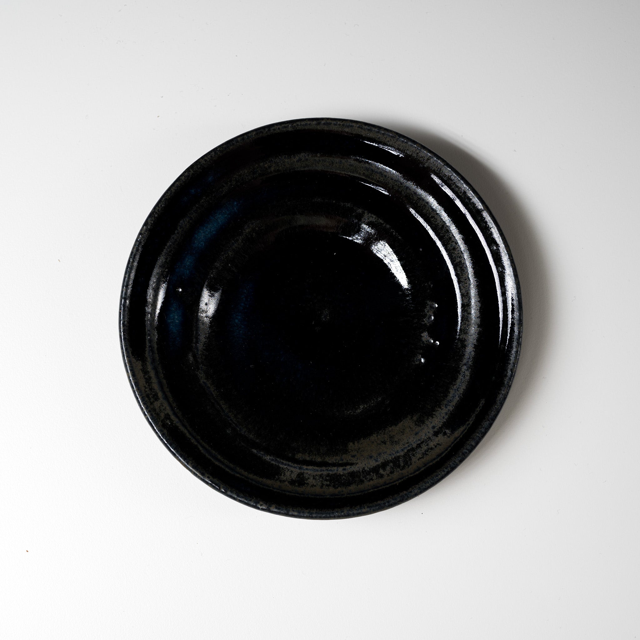 NINSHU 13 cm Single Plate in Charcoal Black - Elegant Dinnerware for Home, Restaurants & Special Occasions