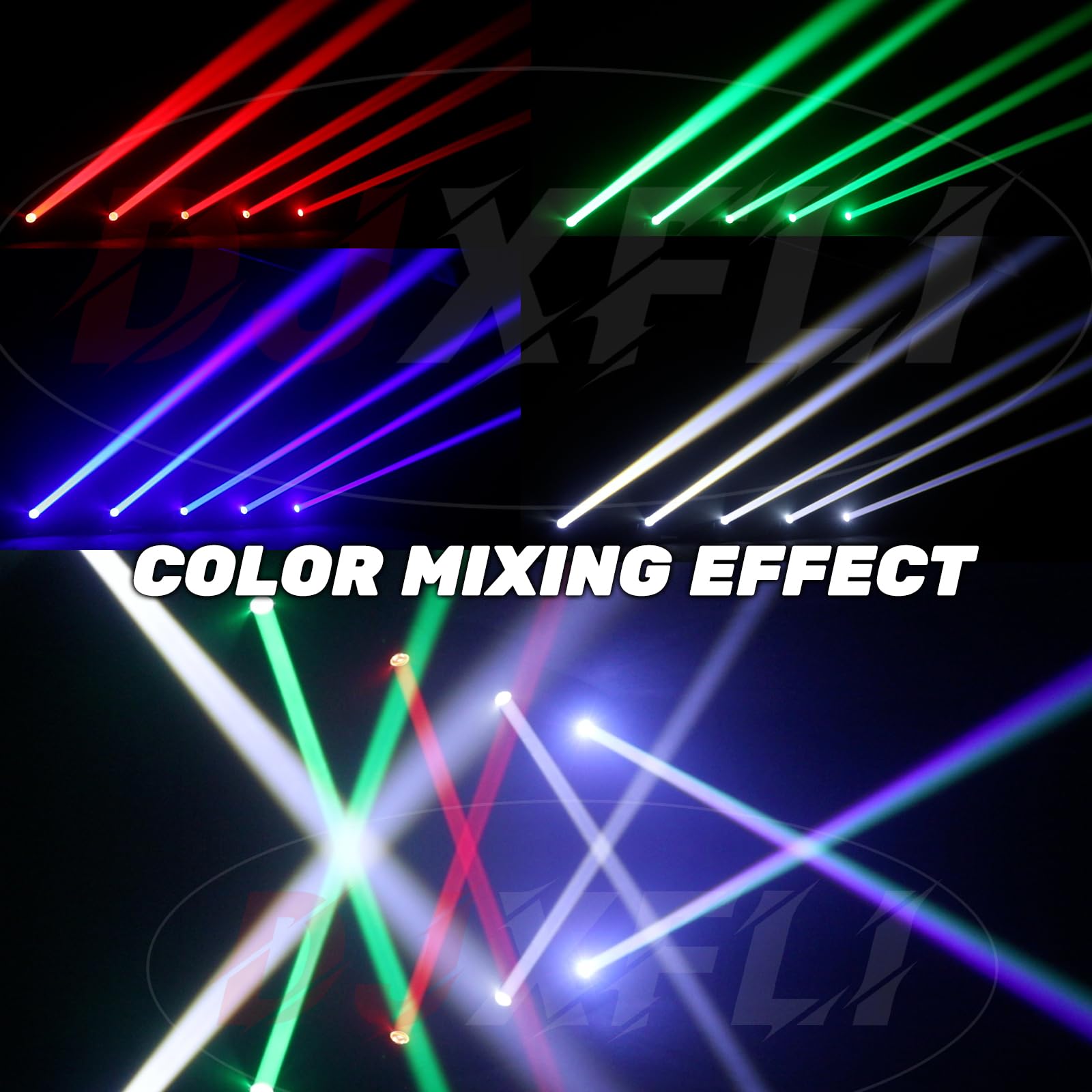 90W LED Moving Head DJ Lights - Mini Beam Stage Lights with Sound Activation, RGBW 4-in-1 Super Bright Spotlight & DMX Control - Perfect for Wedding, DJ Party, Club, Stage Lighting and Live Events