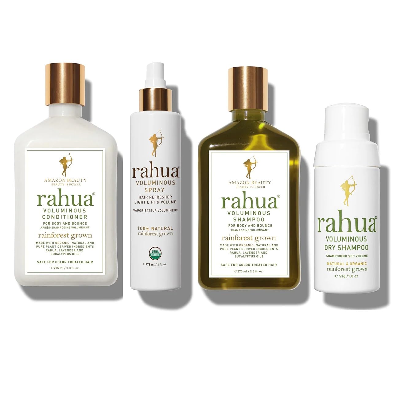 Rahua Voluminous Hair Care Set - Shampoo & Conditioner 9.3 Fl Oz with Dry Shampoo & Hair Spray | Organic Vegan Hair Products for Volume & Shine | Perfect for Daily Use, Travel & Salon-Quality Styling