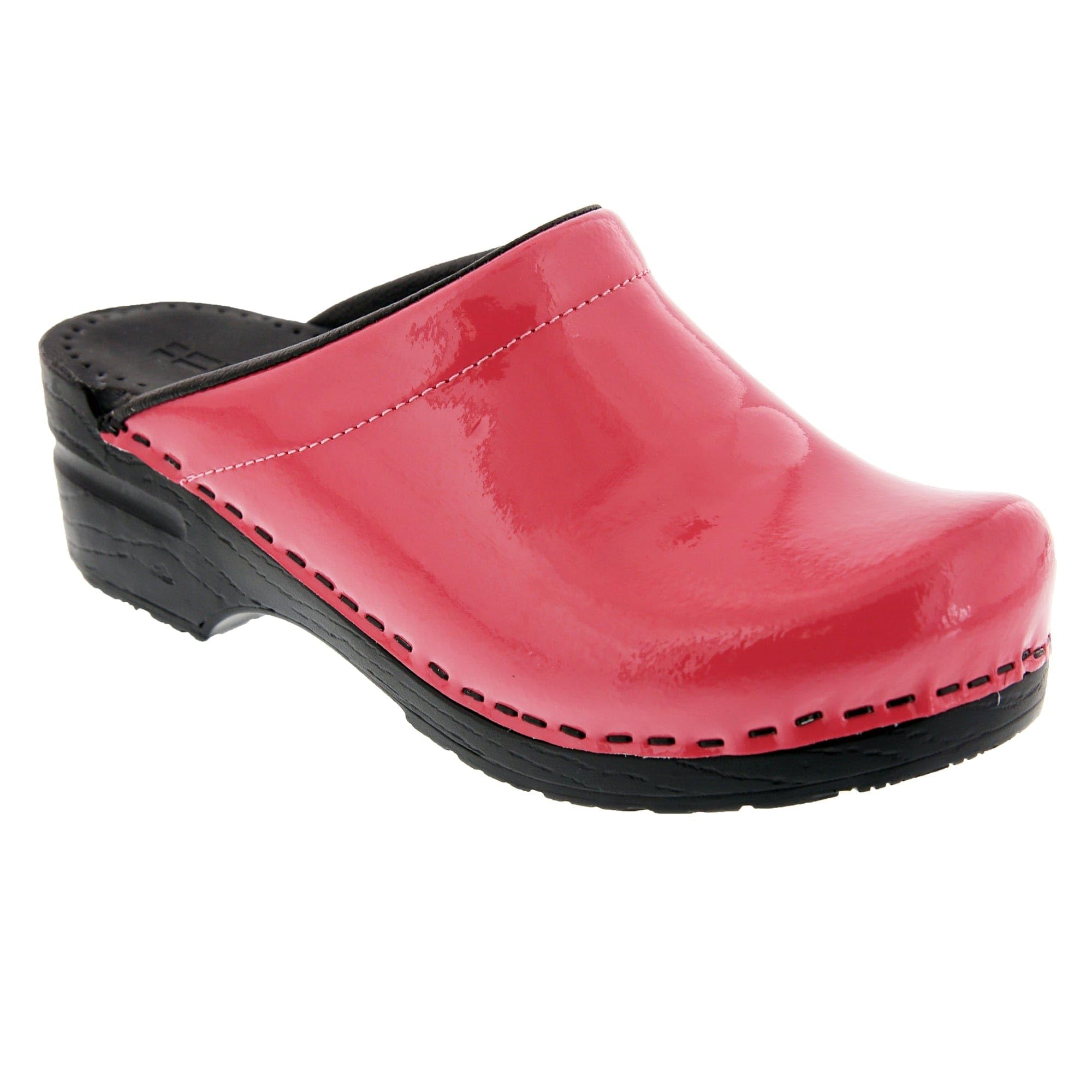 Bjork Women's PU Open Back Leather Clogs - Comfortable Slip-On Shoes for Casual Wear, Home & Office Use