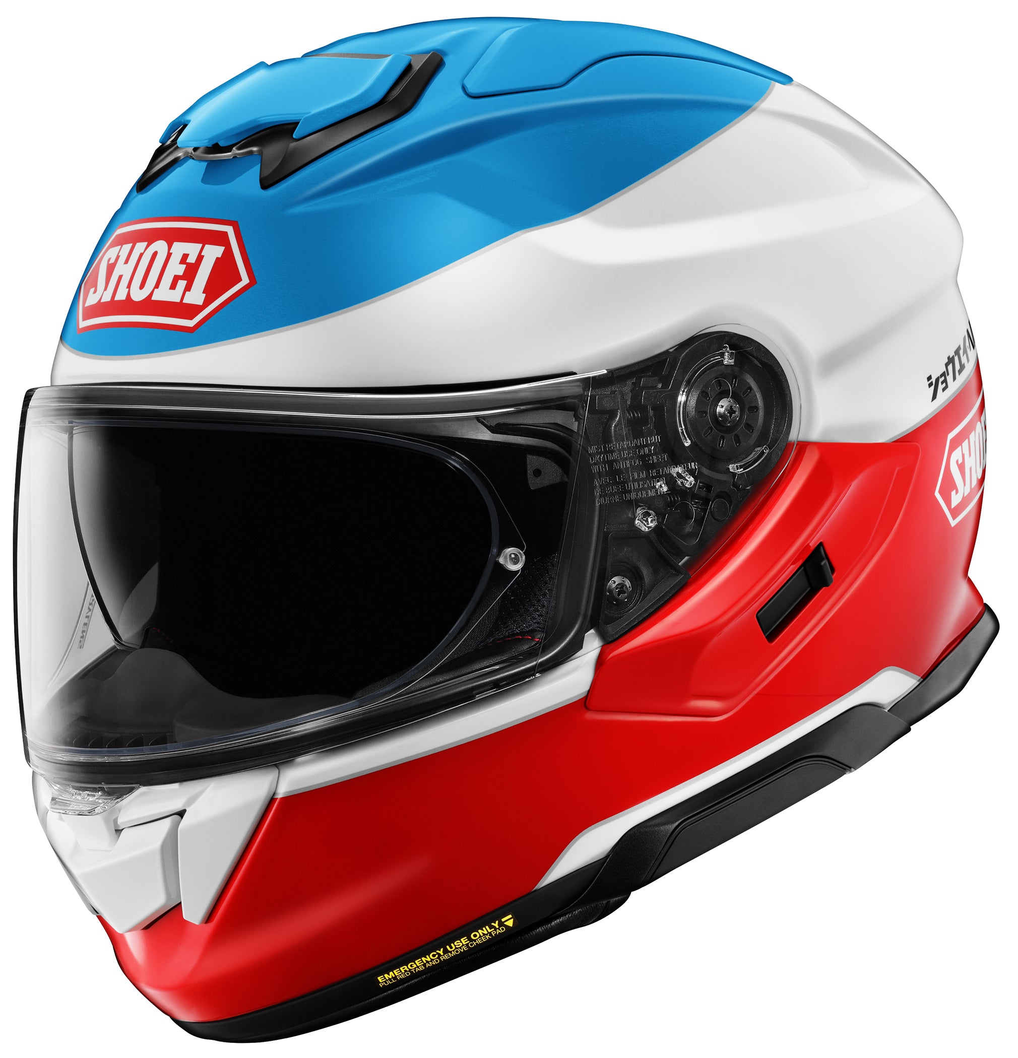 Shoei GT Air 3 Motorcycle Helmet - Lilt Red/White/Blue - DOT & ECE Certified - Lightweight & Ventilated for Comfort - Perfect for Street Riding & Long-Distance Touring