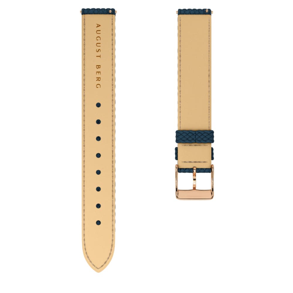 August Berg Indigo Perlon Braided Nylon Strap Unisex Watch M1FH0630A16VID (30mm) - Lightweight Casual & Dress Watch for Men and Women | Perfect for Everyday Wear, Office, and Outdoor Activities