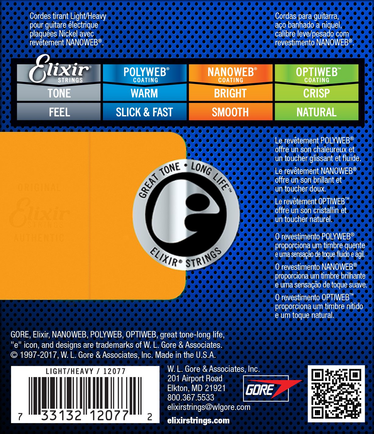 Elixir Electric Guitar Strings - Nickel Plated Steel with NANOWEB Coating | Long-Lasting Bright Tone & Comfortable Feel | 6-String Set (10-52 Light/Heavy Gauge) | Perfect for Rock, Blues & Studio Recording