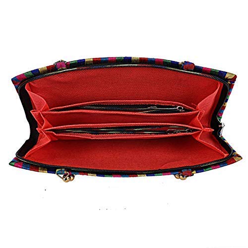 Handmade Rajasthani Printed Clutch Bag for Women | Designer Embroidered Evening Purse | Perfect for Weddings, Parties & Special Occasions (Pink)